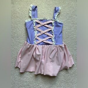 Only Little Once Girls Swimsuit Disney Rapunzel Tangled Size 4/5